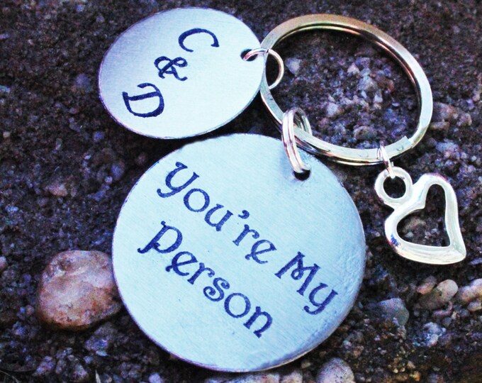 Personalized you're My Person Keychain you're My Person Charm Keychain Personalized Engraved ...