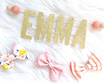 Newborn Photography |Baby Shower Mermaid Baby Personalized Bassinet Banner Felt Balls Gender Reveal Pregnancy Baby Announcement