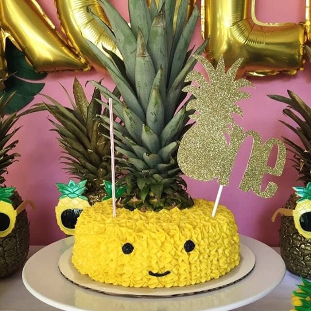 Eine Ananas Kuchen Topper 1. Geburtstag Kuchen Topper Smash Etsy