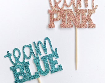 Gender Reveal Cupcake Toppers | Glitter Cupcake Toppers | Baby Shower Decor | Gender Reveal | Gender Reveal Party | It's a Boy | It's a Girl
