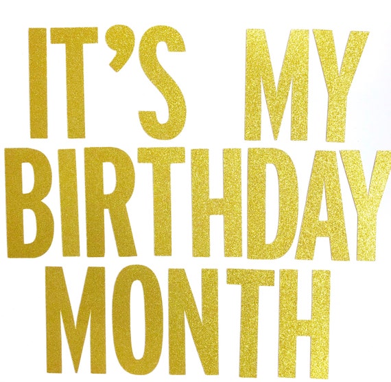 Birthday Month glitter banner Birthday Month Birthday | Etsy