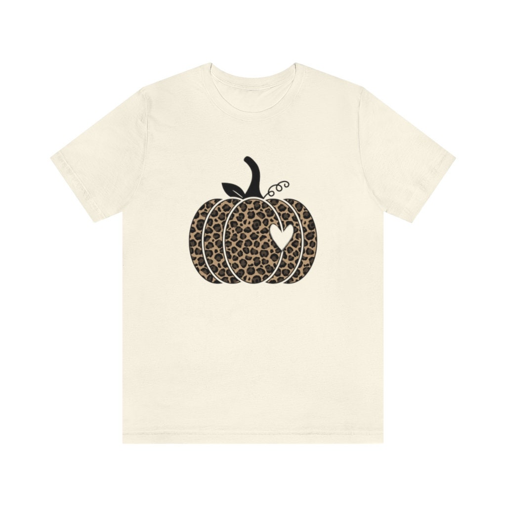 Discover Leopard Pumpkin Shirt, Halloween shirt, autum shirt, Cheetah print, Jack-o-lantern shirt, pumpkin patch shirt