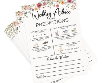 Digital Wildflower Advice and Predictions Bridal Shower Game | Bridal Shower Game |  Instant Download | PRP-202