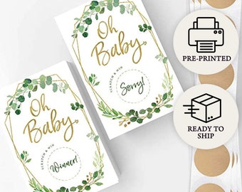 Greenery Baby Shower Scratch Off Game | PRP-511