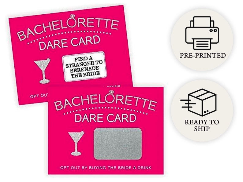 Dare Cards - Bachelorette Party Drinking Game for Girls Night Out, Set of 20 afbeelding 1