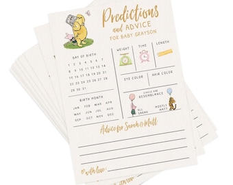 Digital Winnie Predictions and Advice Baby Shower Game | Baby Shower Game | Instant Download | PRP-1002