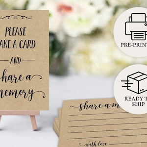 Share a Memory Cards - Celebration of Life, Printed Set of 25, Rustic Kraft (PRP-901)