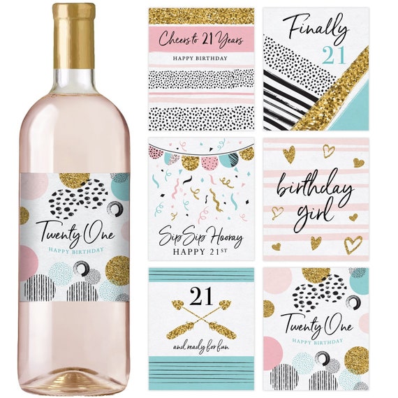 18th birthday bottle labels