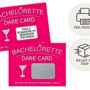 Dare Cards - Bachelorette Party Drinking Game for Girls Night Out, Set of 20