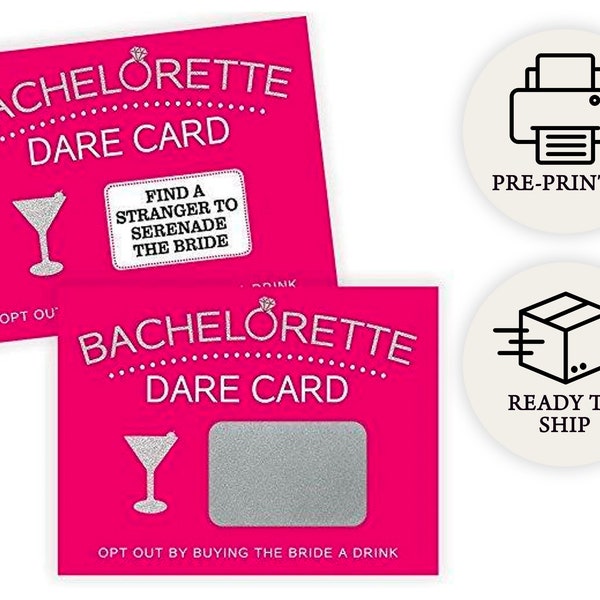 Dare Cards - Bachelorette Party Drinking Game for Girls Night Out, Set of 20