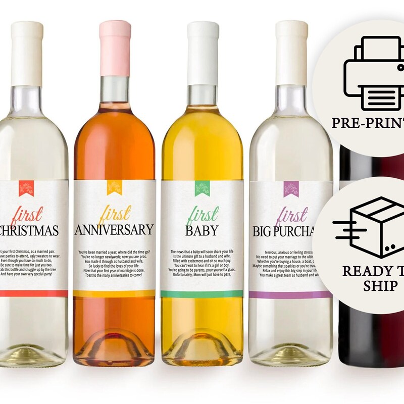 Milestone Wine Label - Etsy