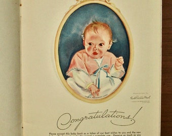 1939 Pamphlet of Baby's First Years, Record Book of Baby, 12 Pages of Baby's Milestones, Unused and in Very Good Condition, Great Baby Gift