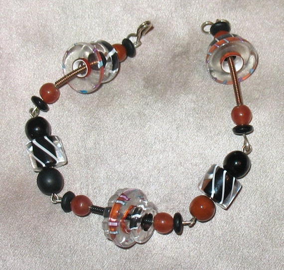 1990s Bead Bracelet, 1980s, 1980s Artisan Bead Bra