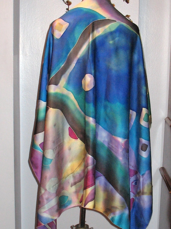 Silk Scarf, Charmeuse Scarf, Vintage Scarf, Scarf,