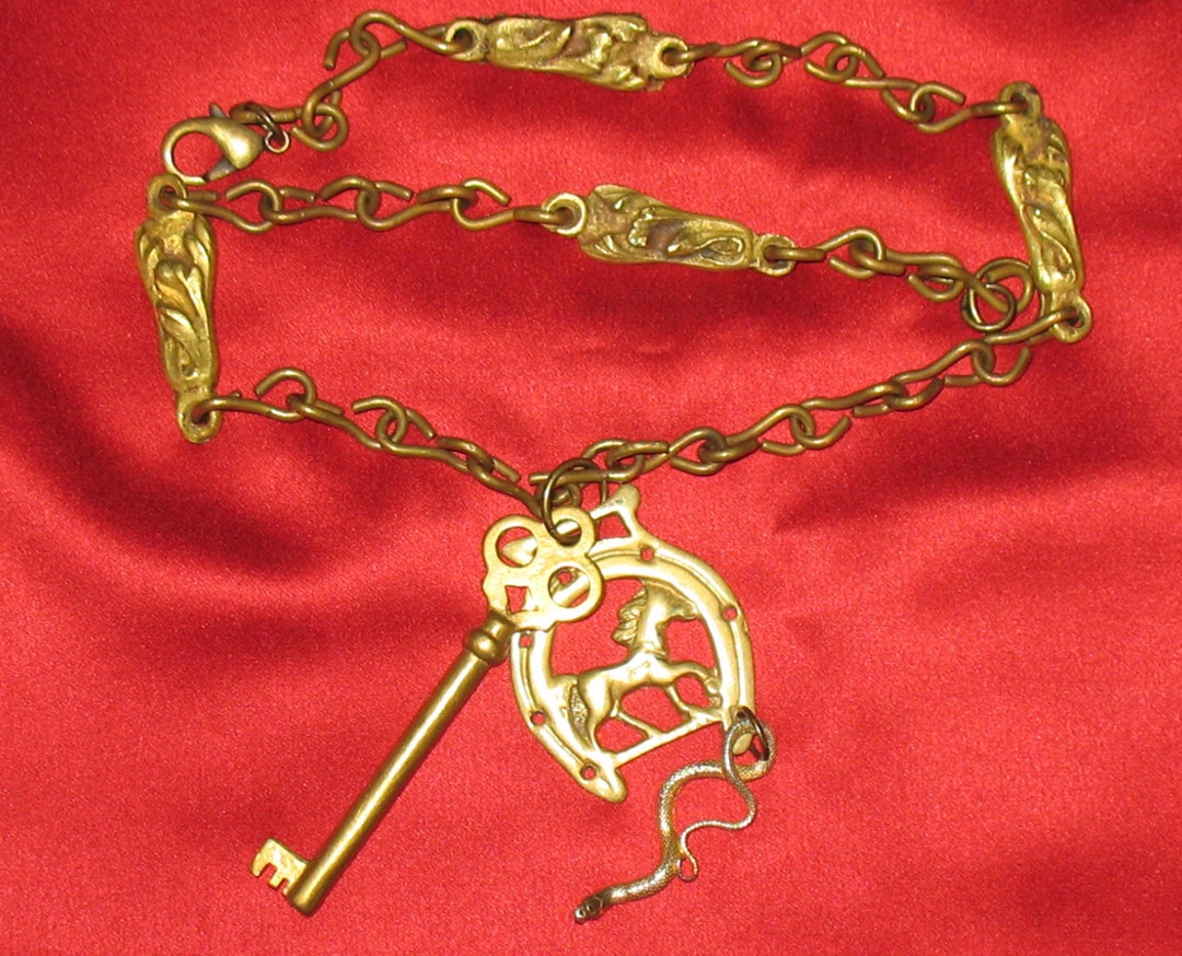 Vermeil Serpent Pendant Necklace, Snake Jewelry, Serpent, OOAK Handmade ...