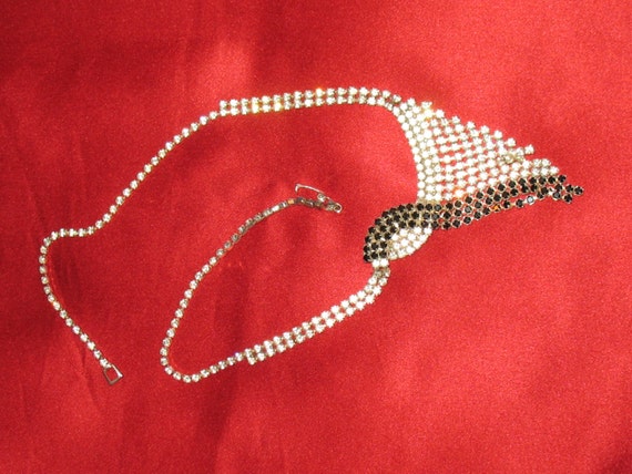 1950s Rhinestone Necklace, 1950s, Mid Century Rhi… - image 5