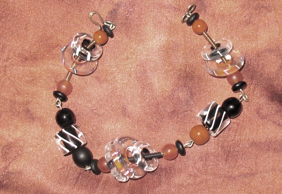 1990s Bead Bracelet, 1980s, 1980s Artisan Bead Bra