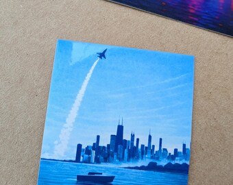 Chicago Skyline Sticker, Air and Water Show Sticker, Laptop Decal, Chicago Lake Sticker, Chicago Sticker