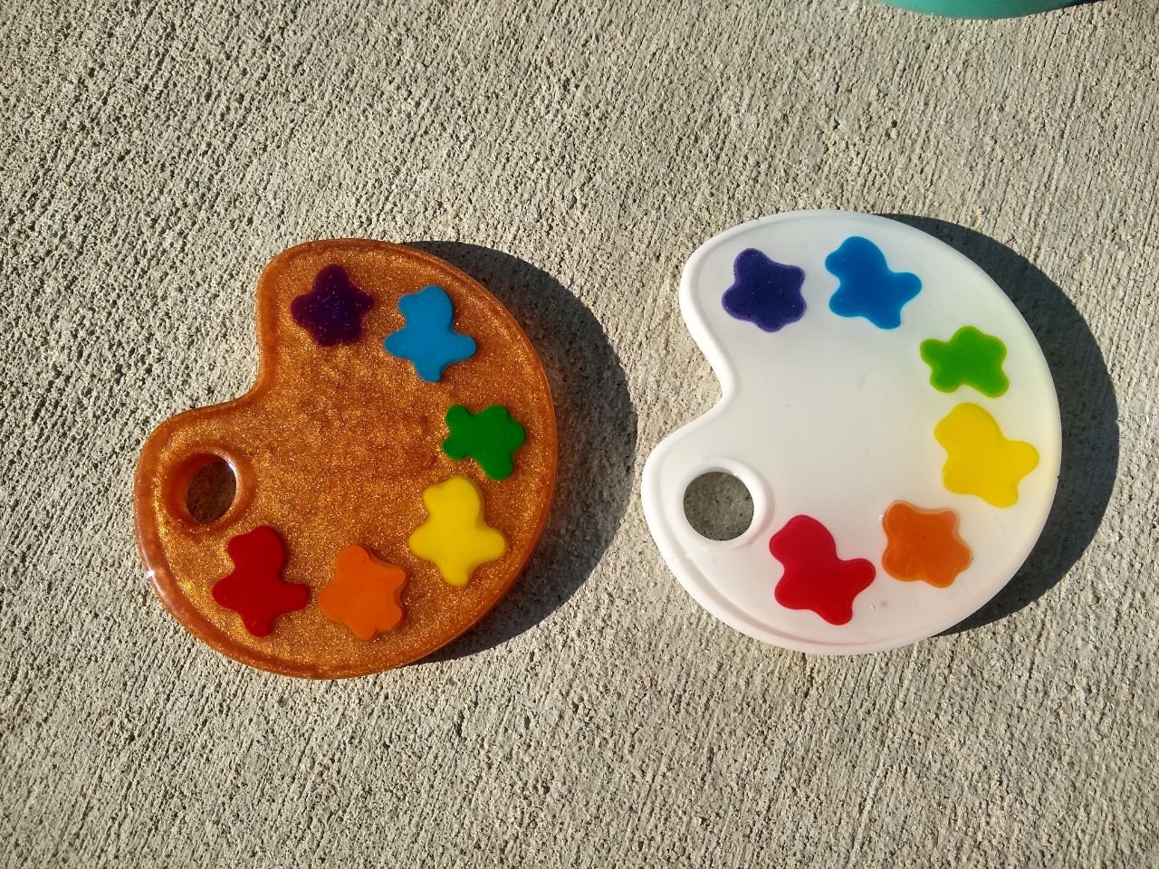 Paint Palette Coaster Resin Mold, Silicone Mold, Unique Coaster Resin
