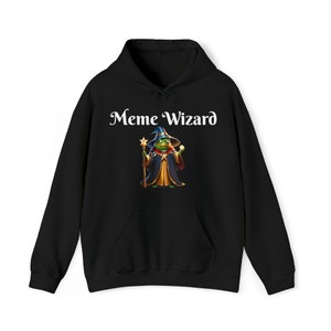 Meme Wizard Pepe Unisex Hooded Sweatshirt