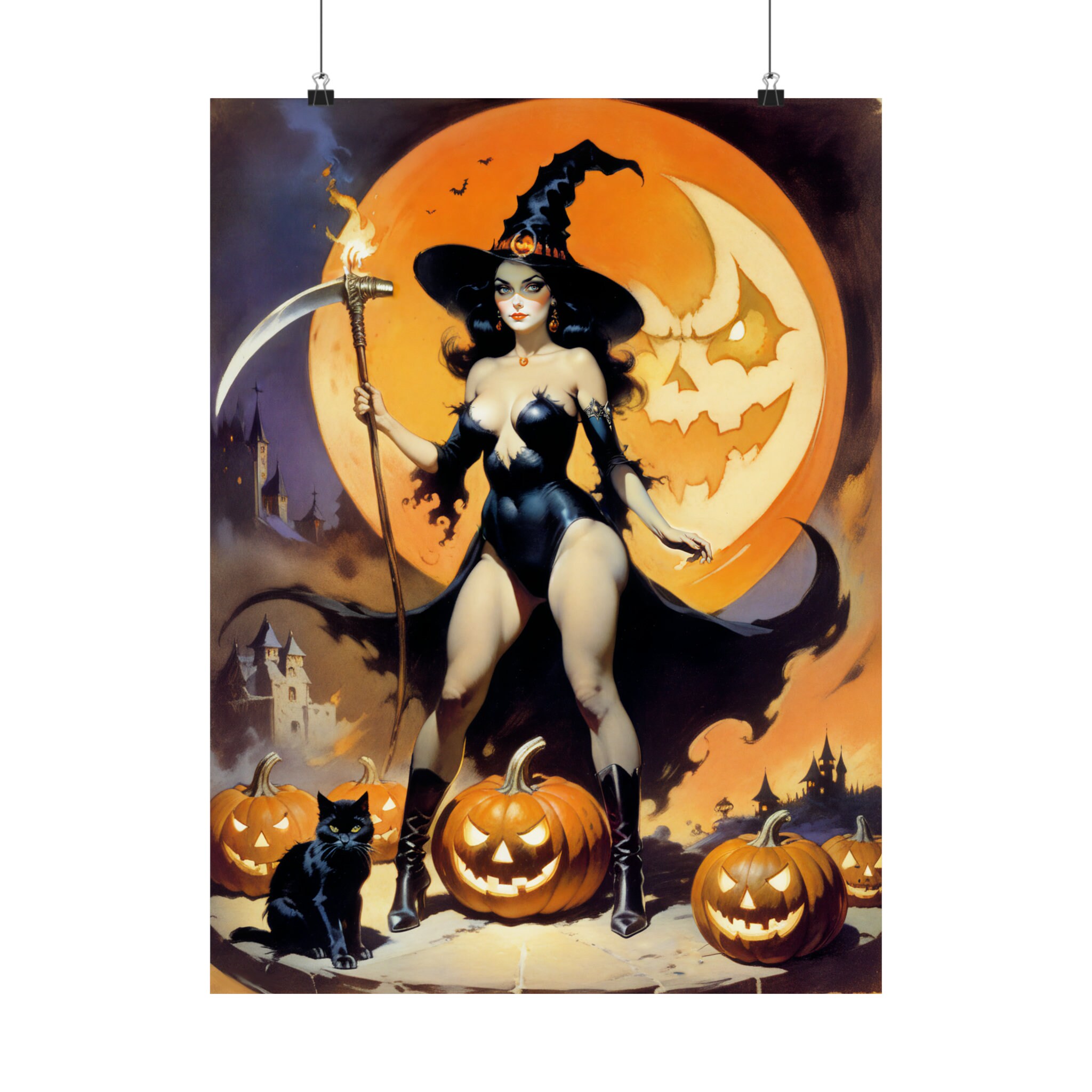 ハロウィン魔女ポスター