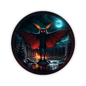 Frenesí de luna llena de Mothman Pegatina