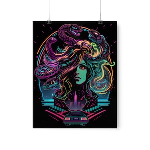 Neon Medusa Poster
