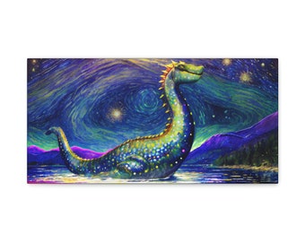 The Loch Ness Starry on Canvas