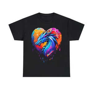 Dragon Heart Splash Unisex Heavy Cotton T-Shirt