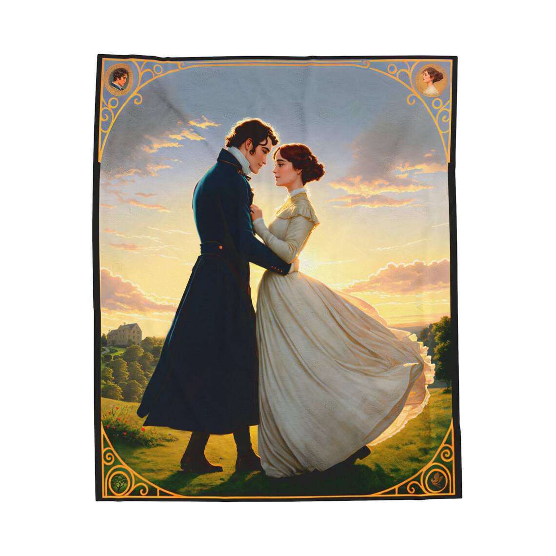 Pride and Prejudice Velveteen Plush Blanket Etsy