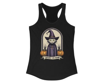 Spooky Cat Women's Racerback Tank