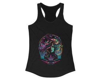 Camiseta sin mangas con espalda cruzada para mujer Neon Medusa