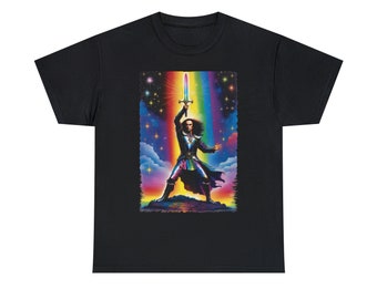Camiseta de algodón unisex Arco iris en la oscuridad