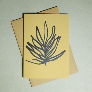 Bloom Art Card Palm | Moderne minimaliste contemporain minimaliste de luxe | Cartes écologiques | Merci pour toutes les occasions carte d'anniversaire | Floraison