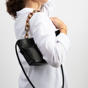 Sac seau en cuir pour femme