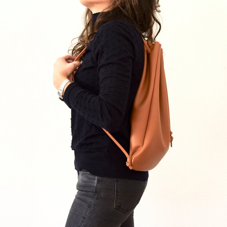 Leather Backpack Roomy several colors image 1