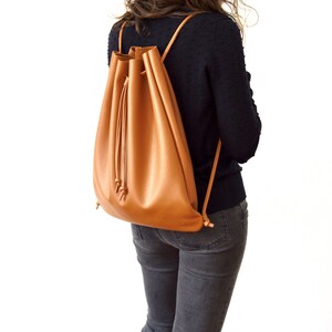 Leather Backpack Roomy several colors image 2