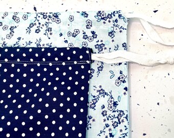 Floral Drawstring Bag: Travel Storage, Reusable Protector (17.5” x 14.5”), Shoe Bag