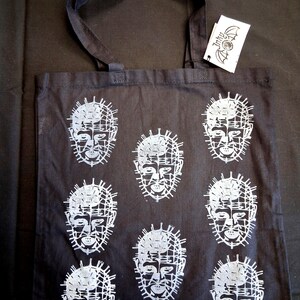 Hell Priest Block Printed Tote Bag