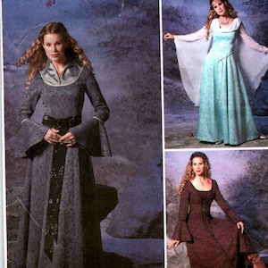 Costume Sewing Patterns, Medieval Renaissance Shakespeare Gown (Size 14-20) Simplicity 9891