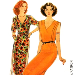 Sewing Patterns, DRESS | DRESSES (Size 10) 1979 Softly Pleated Front Dress, Style 2725