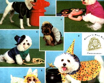 Hund, Welpe Mäntel und Kostüme Schnittmuster, Mäntel, Cape, Krawatten, Hüte, Kleid, Haarschleife, Tiera, kleine und mittelgroße Hunde, Welpen Einfachheit Handwerk