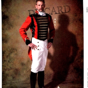 Costume Sewing Patterns, REVOLUTIONARY, COLONIAL, CALVARY (Size 34-52)Uniform, Jacket Pants Cravat Scarf, Dunraven