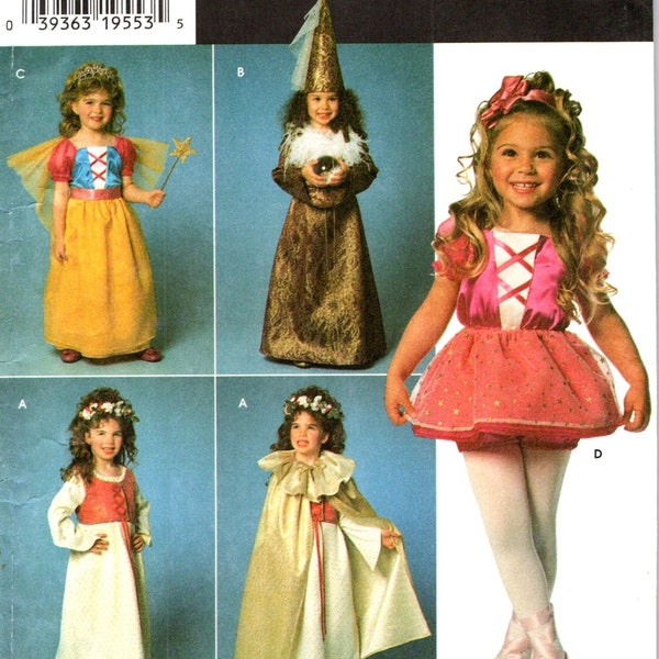 Children Toddler Dress Up, Halloween Costume Sewing Pattern for Sizes 3 4 5 6 7 8, Simplicity 7378, Renaissance, Wizard, Ballet, Princess