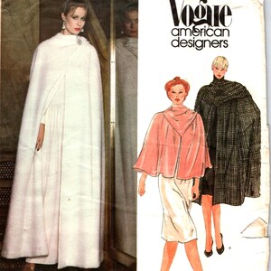Sewing Patterns, CAPE (Size 14) Vogue American Designer EDITH HEAD 2617 Cape, Panels, Single Layer Scarf, 3 Lengths