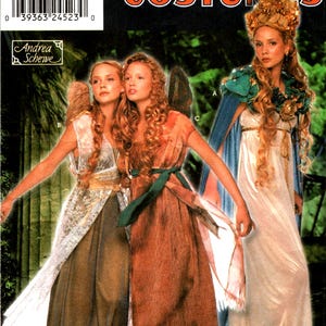 Costume Sewing Patterns, Adult Fairy Dress (Plus Size 14-20) Crown Cape Underdress Wings