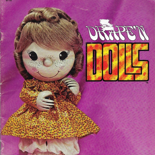 DIP AND DRAPE Modèle artisanal de poupée, manuel d'instructions de drapage avec diagrammes, Annabelle, Verna, garçon, Suzie, Effie, Clara, Clyde, Tina, Lisa 1974