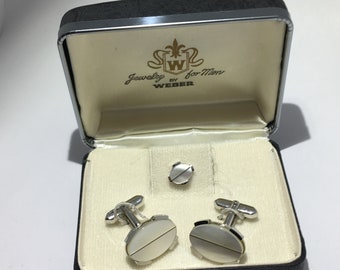 Weber State Wildcats Cufflinks Sterling Silver Medium Size Round Top