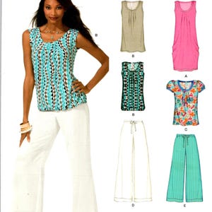 Sewing Patterns, TOPS PANTS DRESS (Size 4-16) Easy New Look Separates 6948 Relaxed Fit