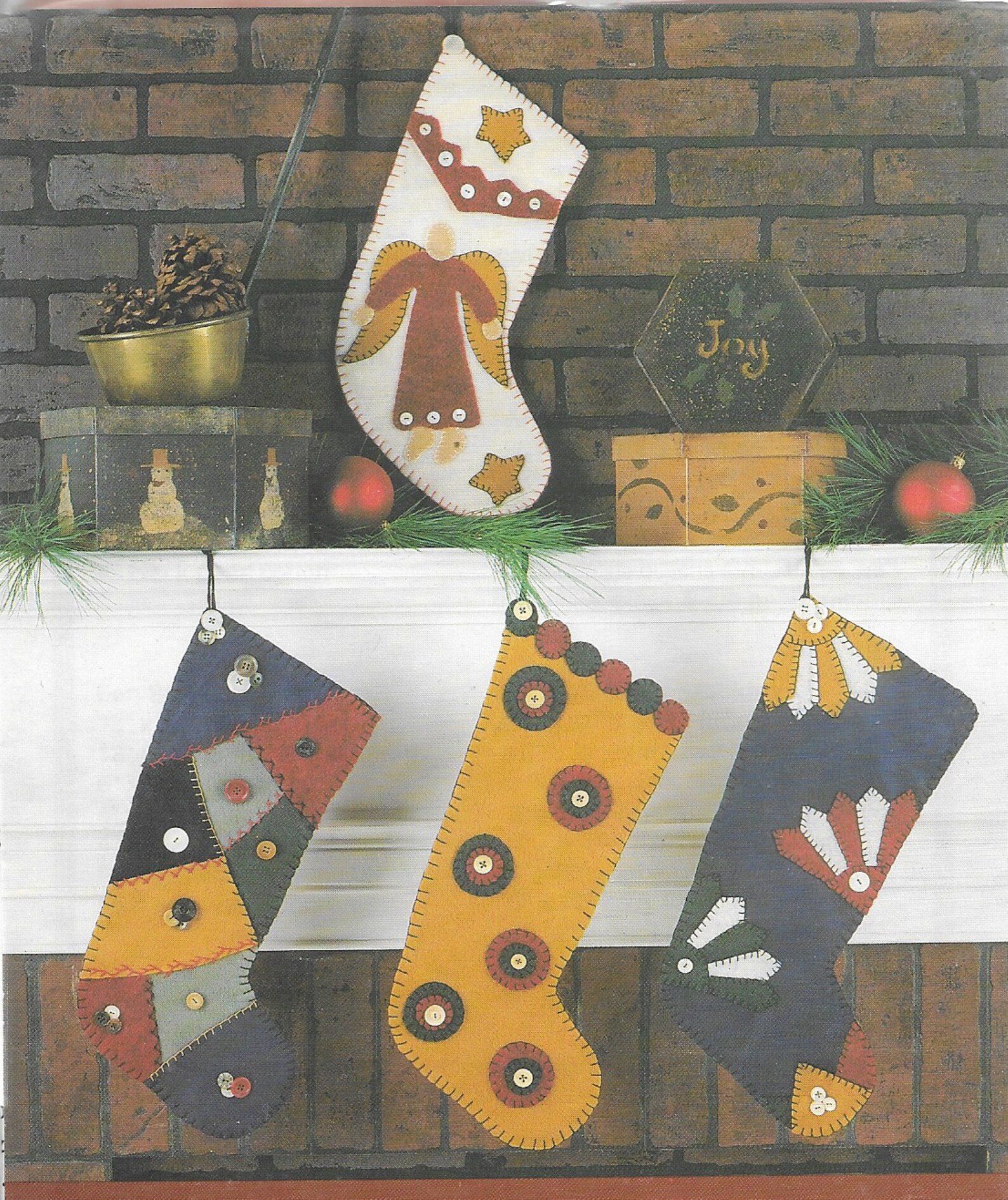 Felt CHRISTMAS STOCKING Pattern Christmas Pattern 4 Felt - Etsy